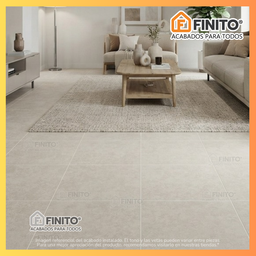 Cerámica Mate Marmolizado 60x60 2.58Mt2 Oxford Plata Rectificado