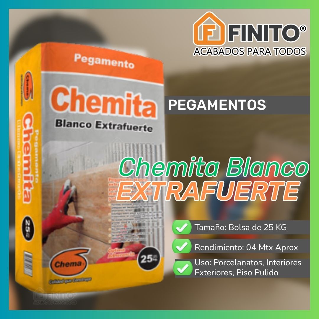 Chemita Blanco Extrafuerte 25kg Pegamento Blanco