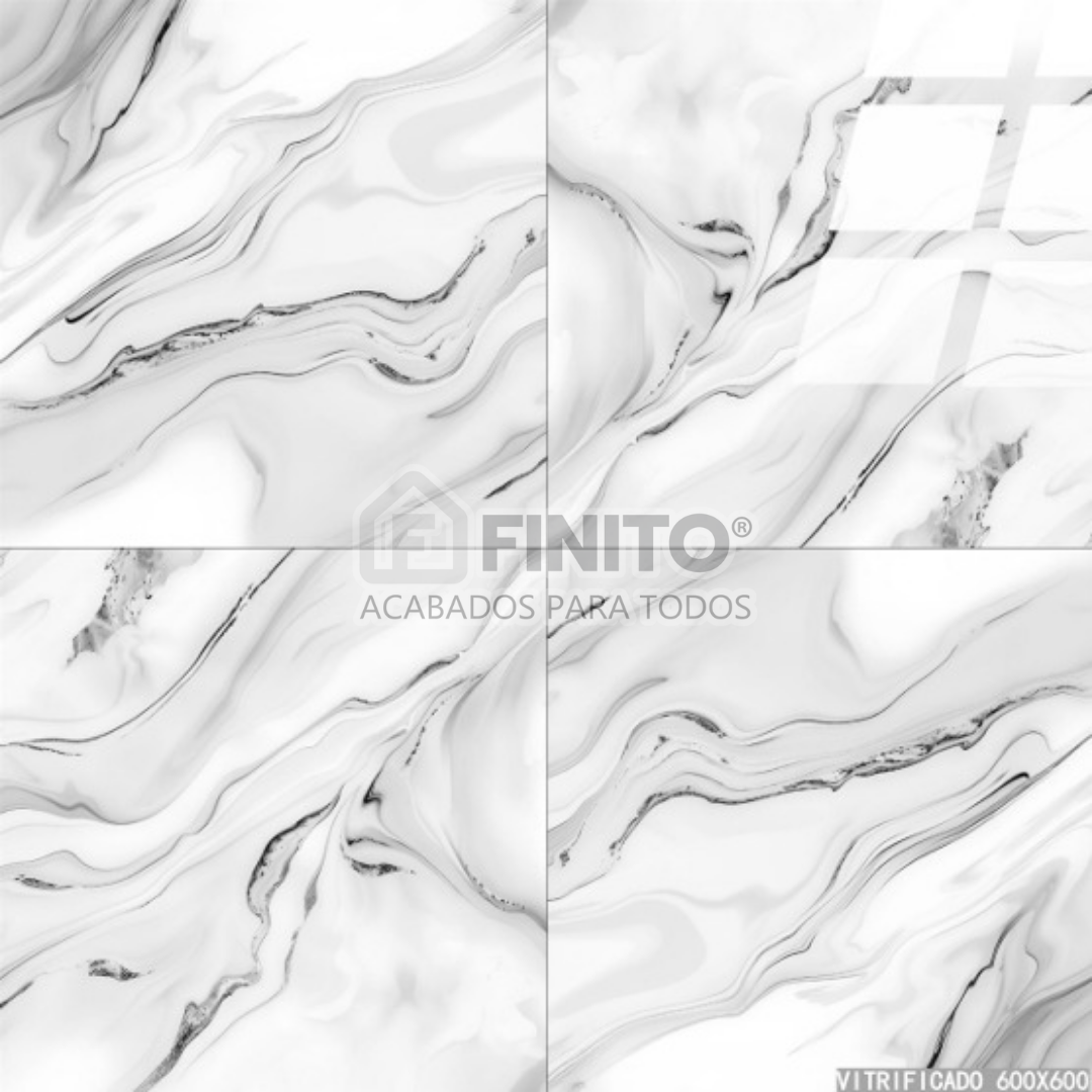 Porcelanato Brillante Marmolizado 60x60 1.44Mt2 Carrara Saphir