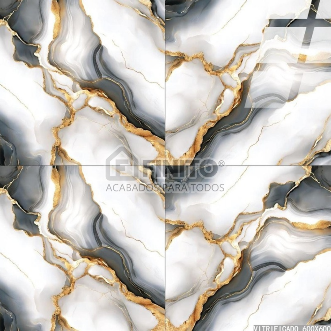 Porcelanato Vitrificado 60x60 1.44MT2 Calacatta Gold