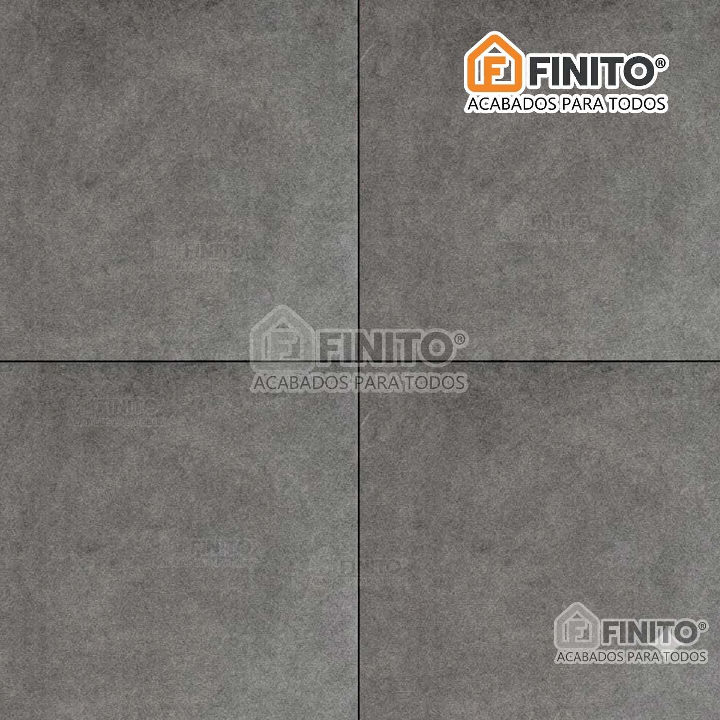 Porcelanato Antideslizante 60x60 1,44Mt2 Mate Grafito Gris