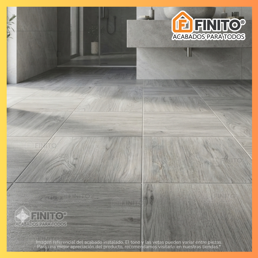 Porcelanato Mate Maderado 60x60 1.44Mt2 Uban Wood Grigio