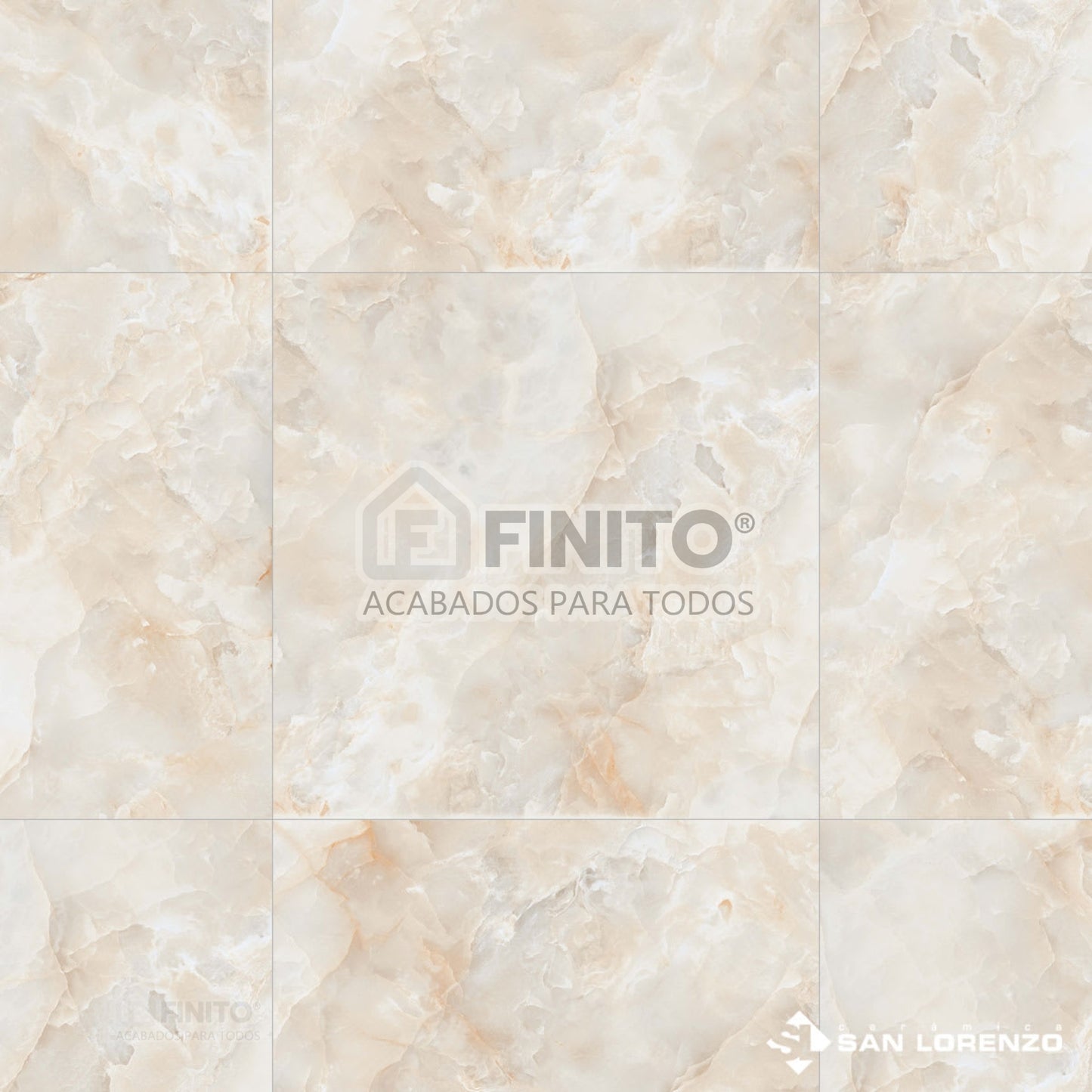 PORCELANATO MARMOLIZADO BEIGE PULIDO PARA PISO - PARED 60 X 60 CM 1.44 MT2 ONIX IVORY