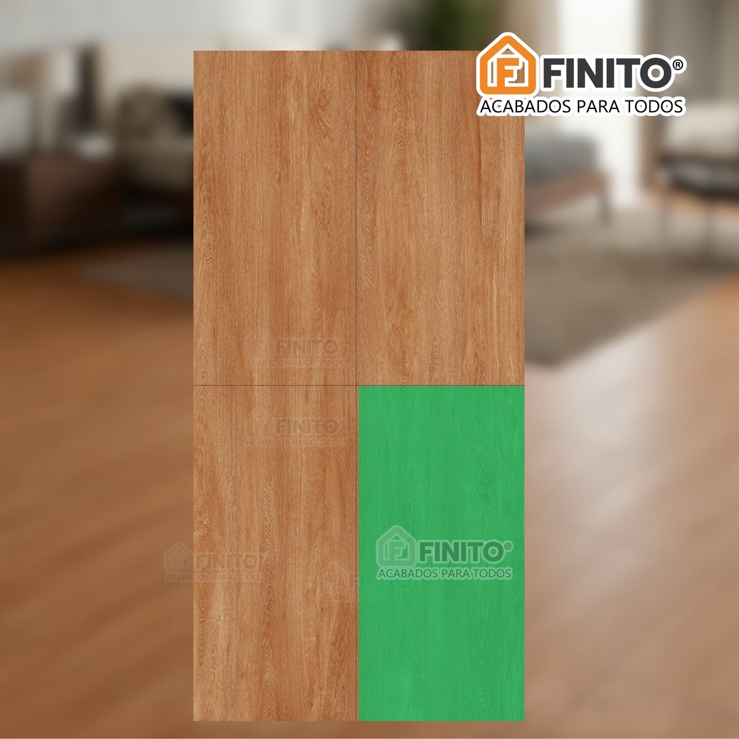 PORCELANATO MATE MADERADO PARA PARED PISO MESA ROBLE MIEL 60X120CM 2.16MT2