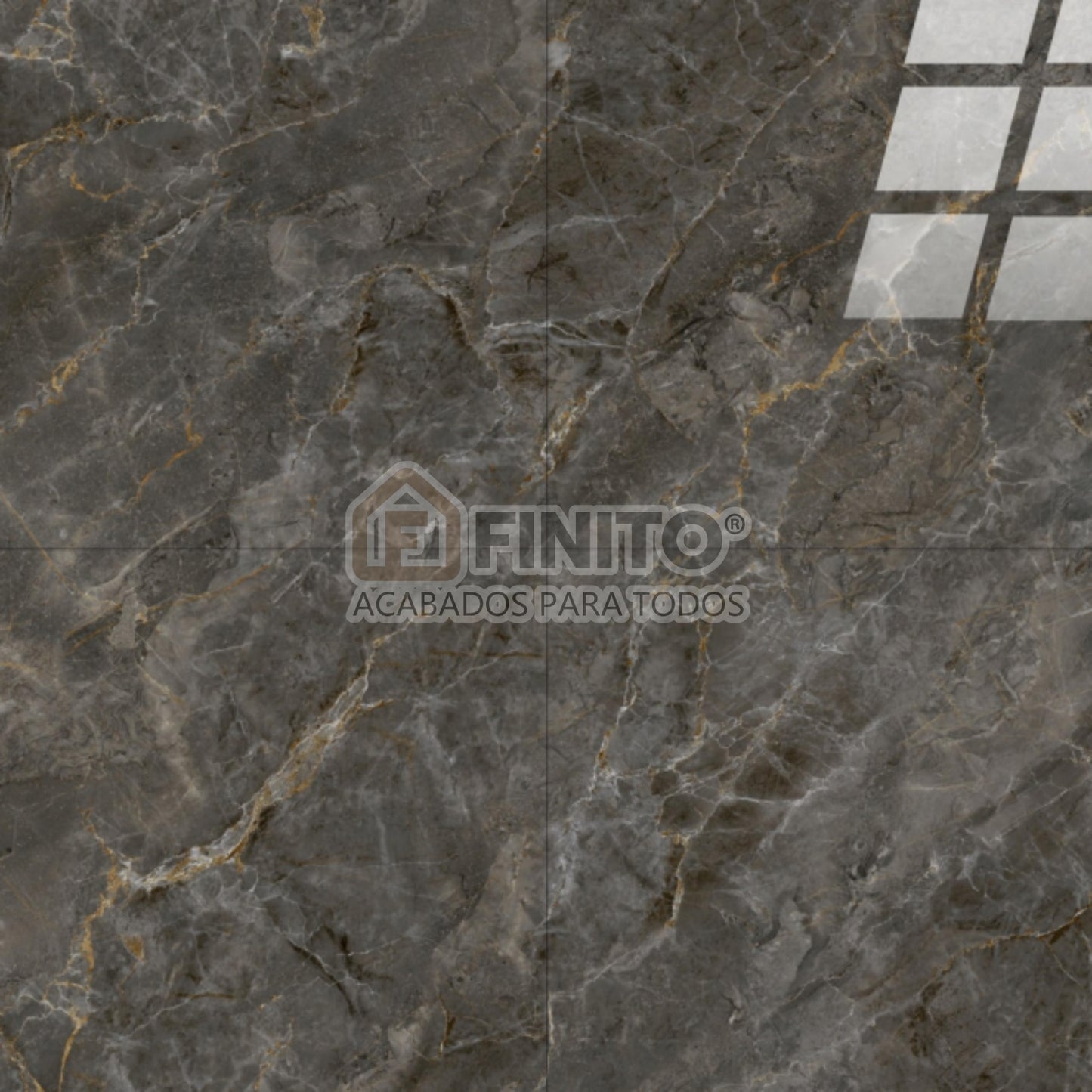 PORCELANATO PULIDO ESTILO MARMOLIZADO PISO PARED GRIS OSCURSO CON VETAS DORADAS Y PLOMO EBANO GRIS DORADO 60×60 CM 1.44MT2
