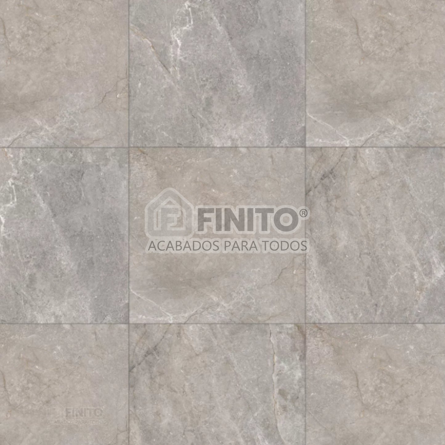 PORCELANATO PULIDO MARMOLIZADO PARED-PISO GRIS PLATA TORENTO 60X60CM 1.44MT2