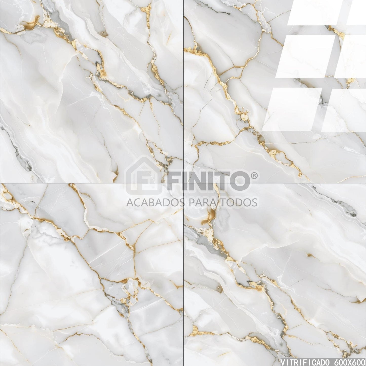 PORCELANATO VITRIFICADO MARMOLIZADO BLANCO, DORADO, PLOMO USO PARED Y PISO MARMOL DORADO 60X60CM 1.44MT2