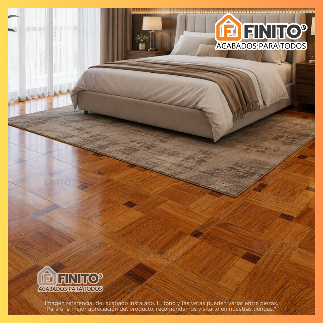 Cerámica Semibrillante Maderado 45x45 2.29Mt2 Parquet Quilla Café