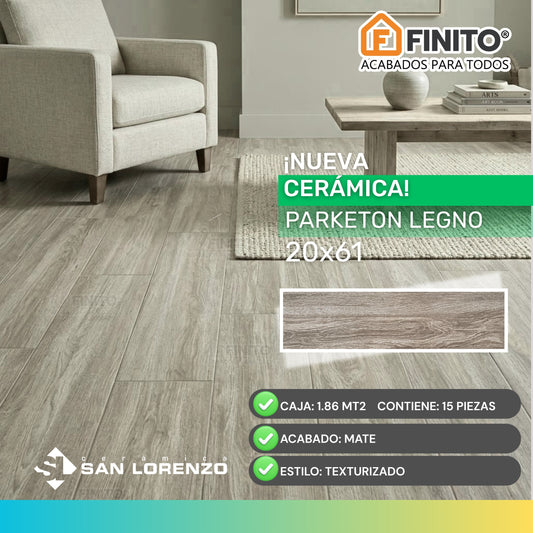 Ceramica Mate 20x61 1,86Mt2 Parketon Legno