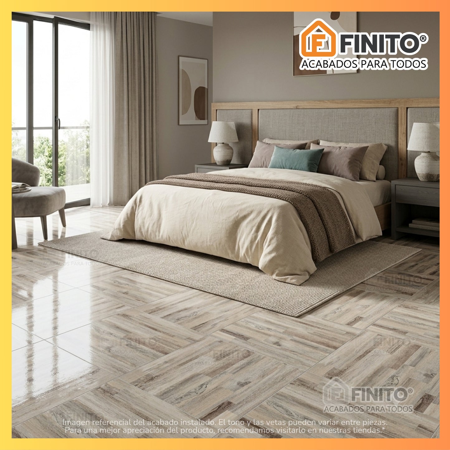 Ceramica Brillante 45x45 2,29Mt2 Tarima Humo