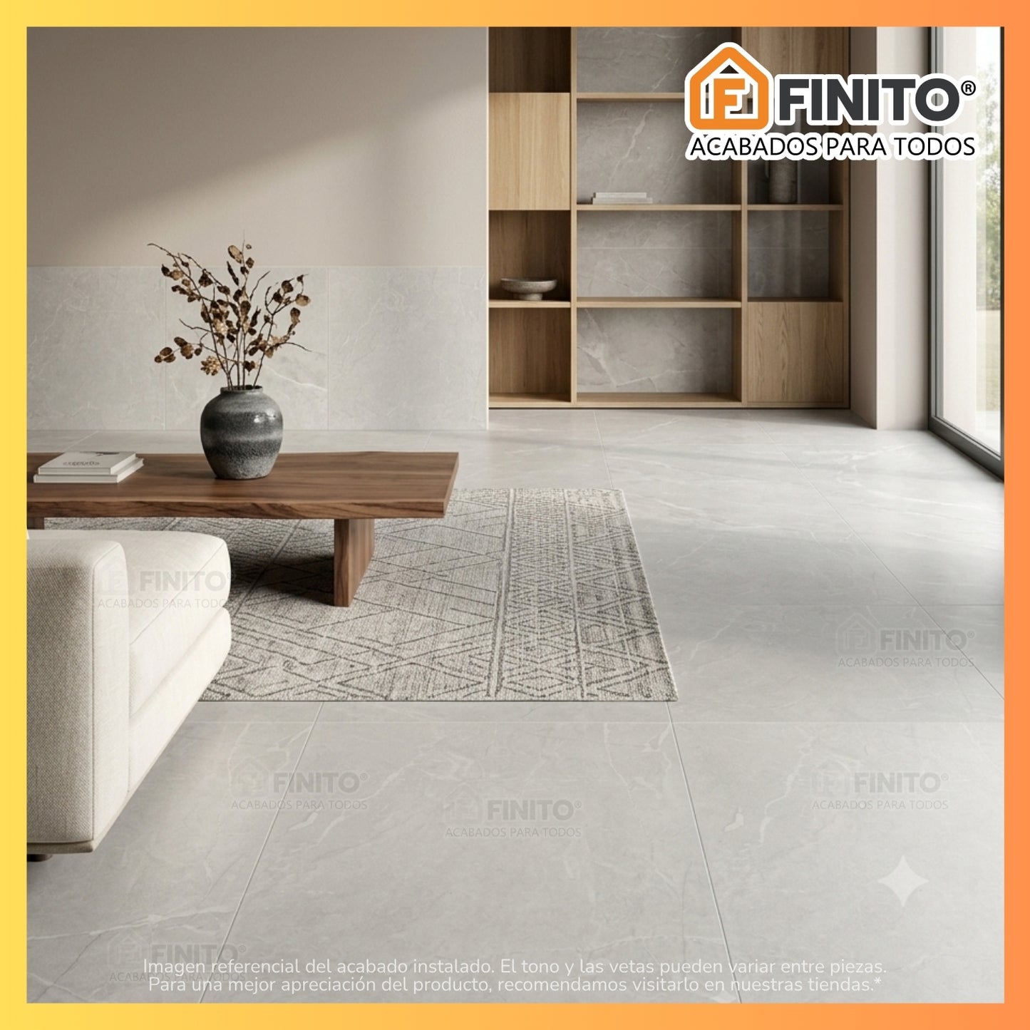 Ceramica Marmolizada 60.8x60.8 2.58Mt2 Era Blanco