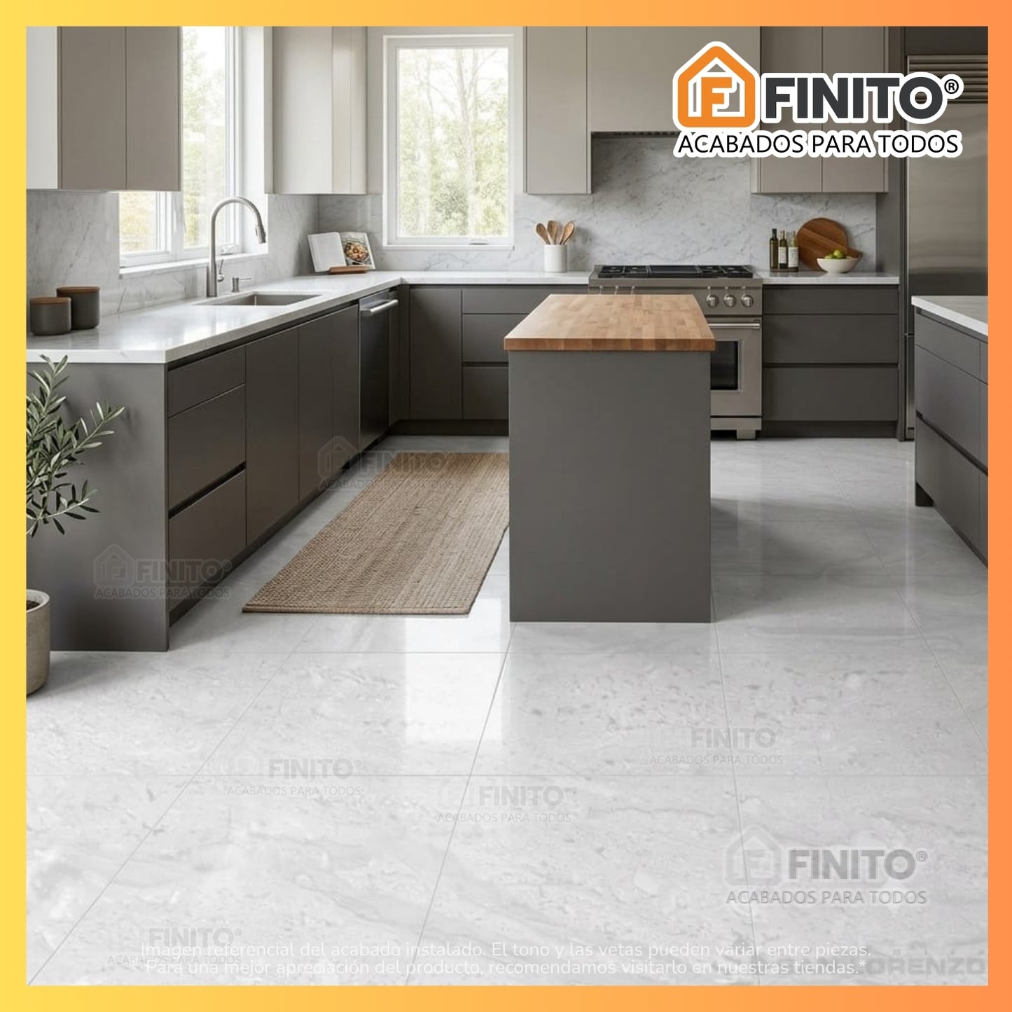 Ceramica Marmolizada 60x60 2.58Mt2 Maltes Gris