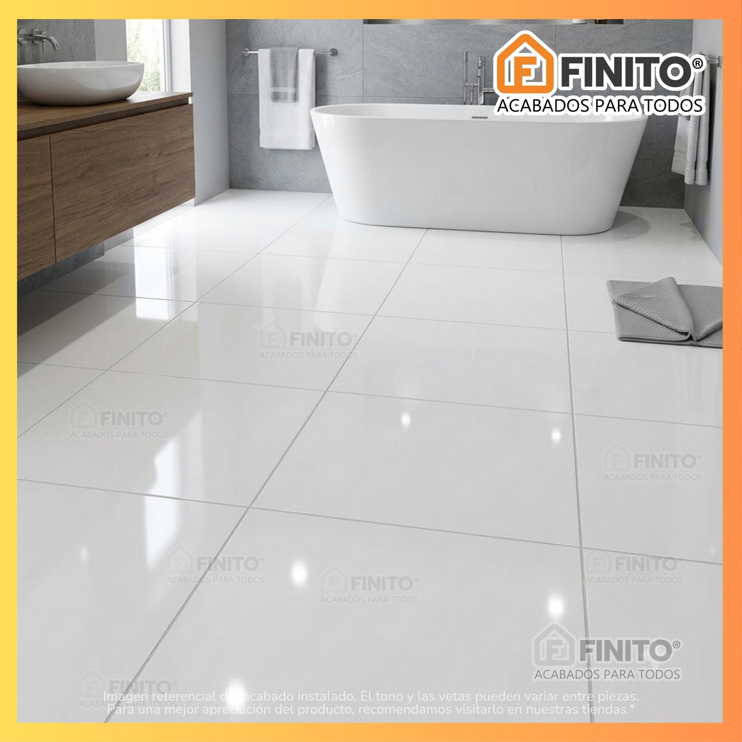 Ceramica Brillante 60x60 2,58Mt2 White Brillo