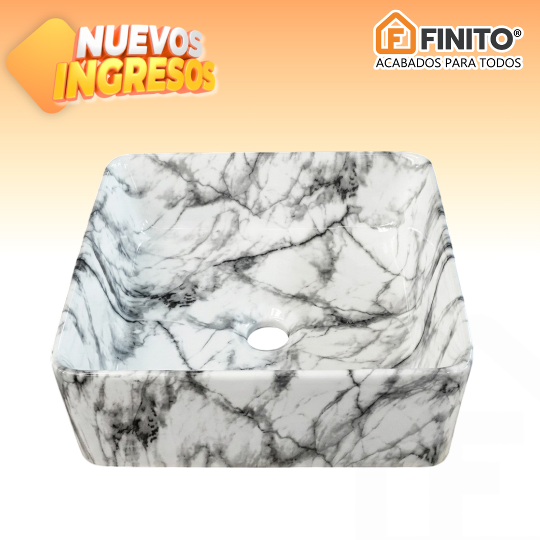 BOWL MARMOLIZADO CUADRADO - FRENCIA
