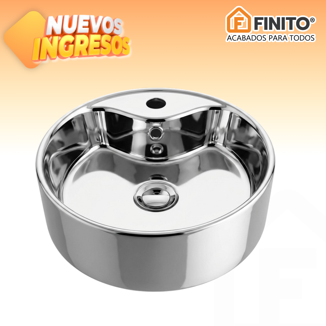 BOWL LAVATORIO ONYX SILVER PLATEADO MAXIME