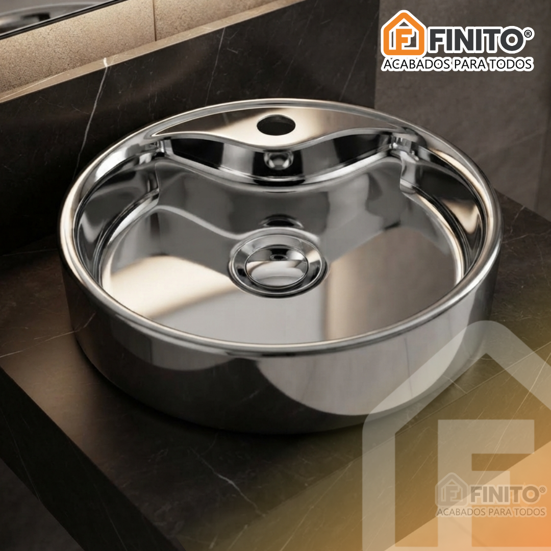 BOWL LAVATORIO ONYX SILVER PLATEADO MAXIME