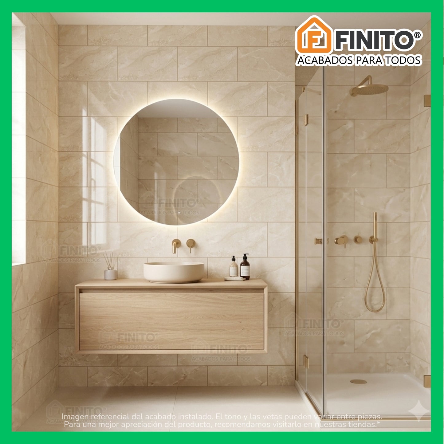 Ceramica Marmolizada 27x45 2,07Mt2 Cavernet Beige