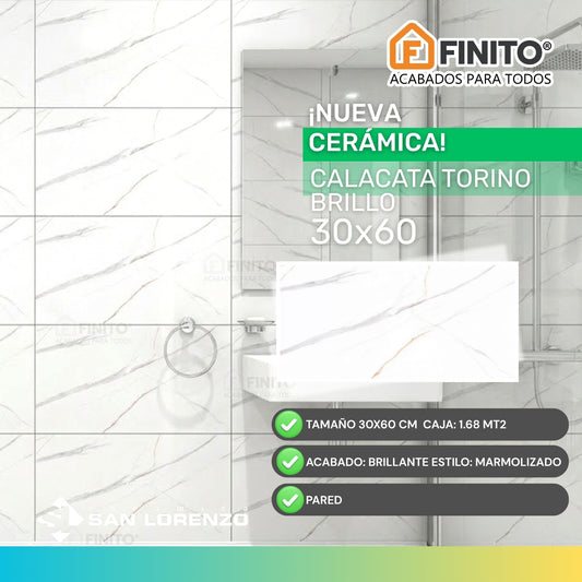 CALACATA TORINO BRILLO 30X60 SAN LORENZO