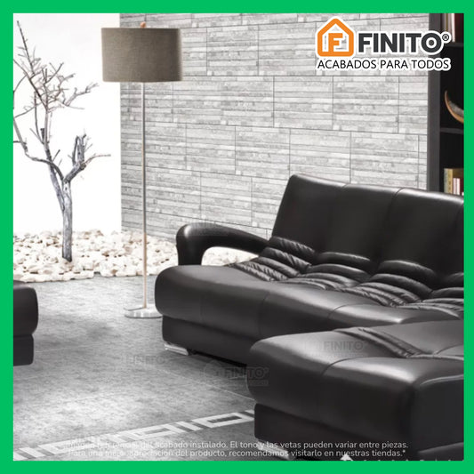 CERAMICA ACABADO MATE ESTILO PIEDRA PARA PARED ROMANCE GRIS 27X45CM 2.07MT2