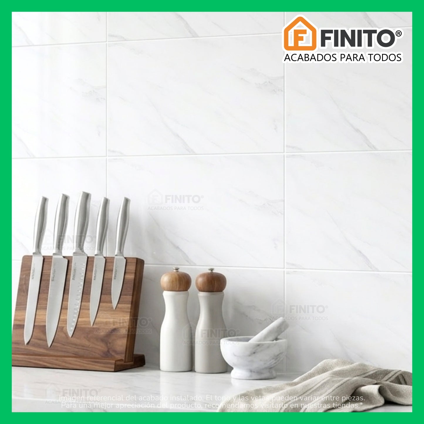 CERAMICA BLANCO ACABADO BRILLANTE ESTILO MARMOLIZADO IDEAL USO PARA PARED CAPITAL BLANCO 30X60CM 1.68MT2