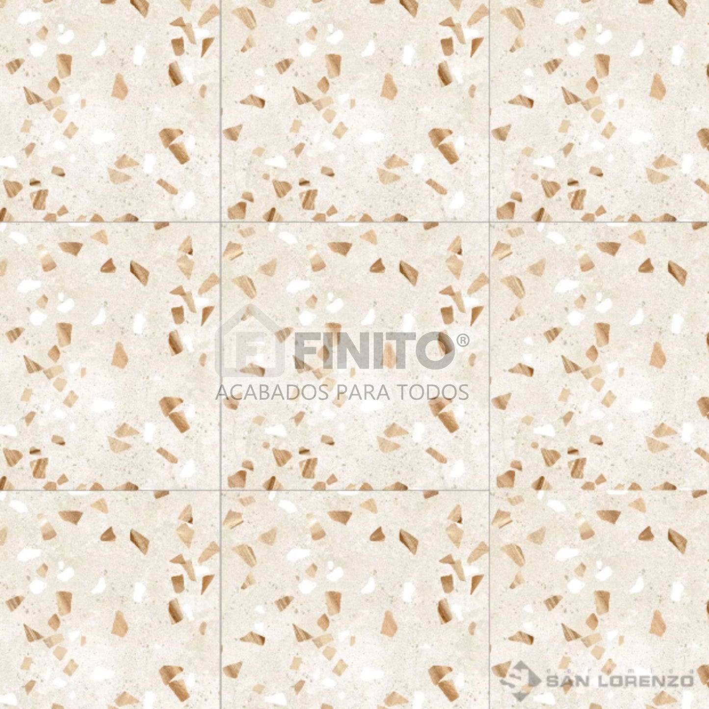 CERAMICA MARMOLIZADA SEMIBRILLANTE BEIGE PARED-PISO VENECIA 45x45CM 2.29MT2