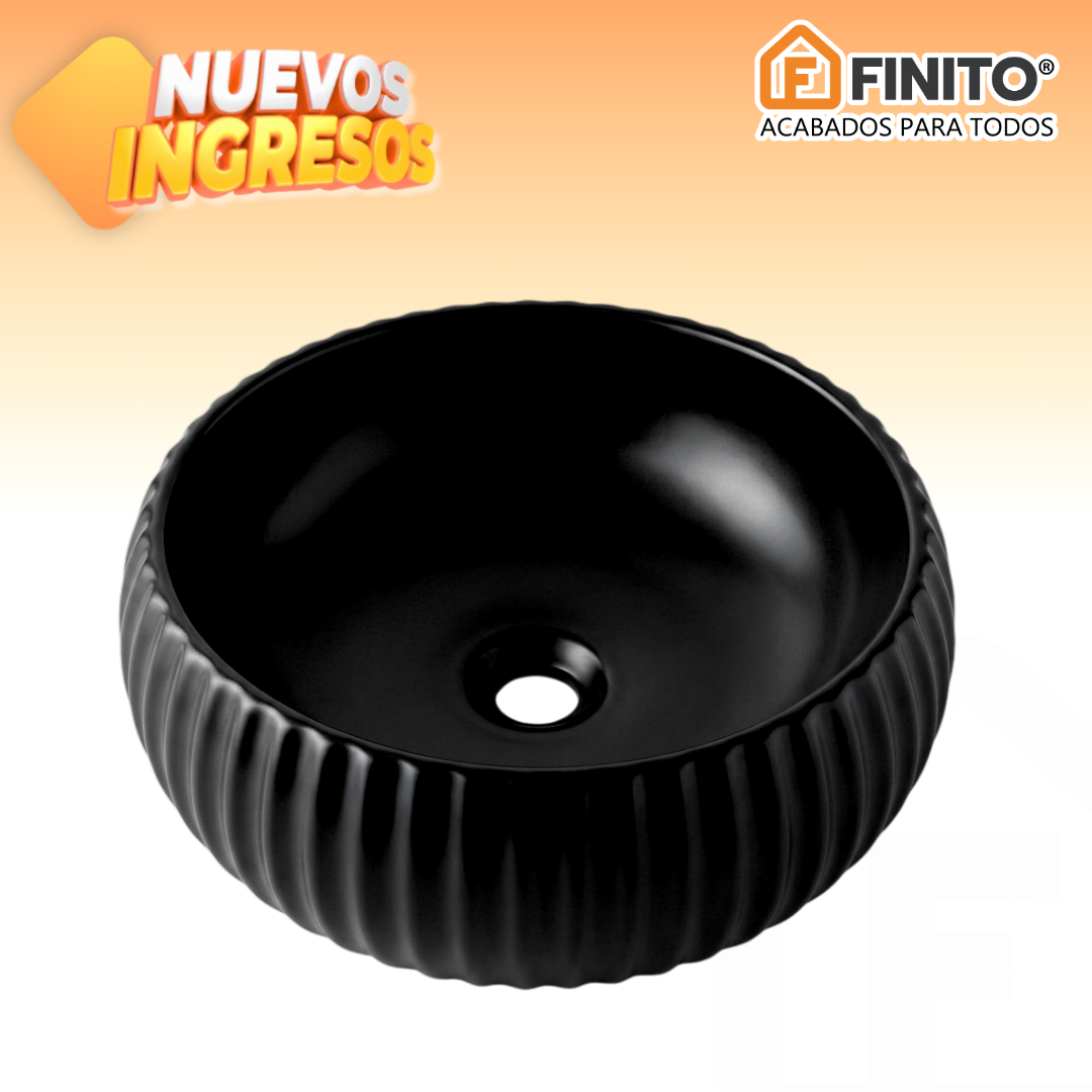 BOWL LAVATORIO NEGRO REDONDO FRENCIA
