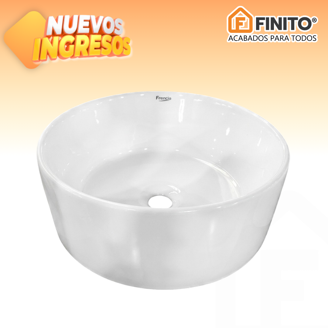 BOWL LAVATORIO REDONDO BLANCO FRENCIA