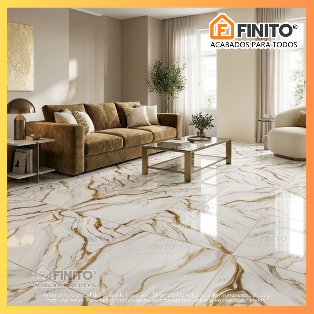 Ceramica Ultra Brillo 60x60 2.50Mt2 Dorado UltraBrillo Rectificado