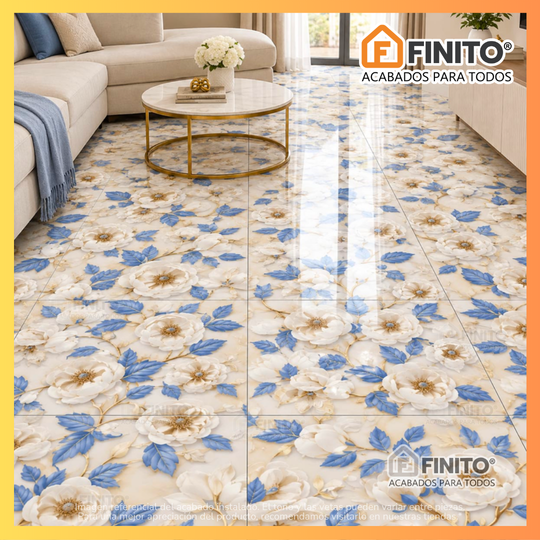 Porcelanato Vitrificado 60x60 1.44Mt2 Florencia Azul