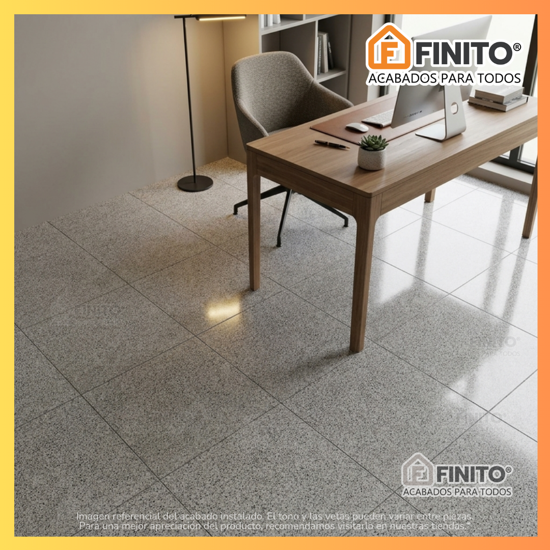 Ceramica Brillante Rústico 45x45 2.29Mt2 Granito Gris