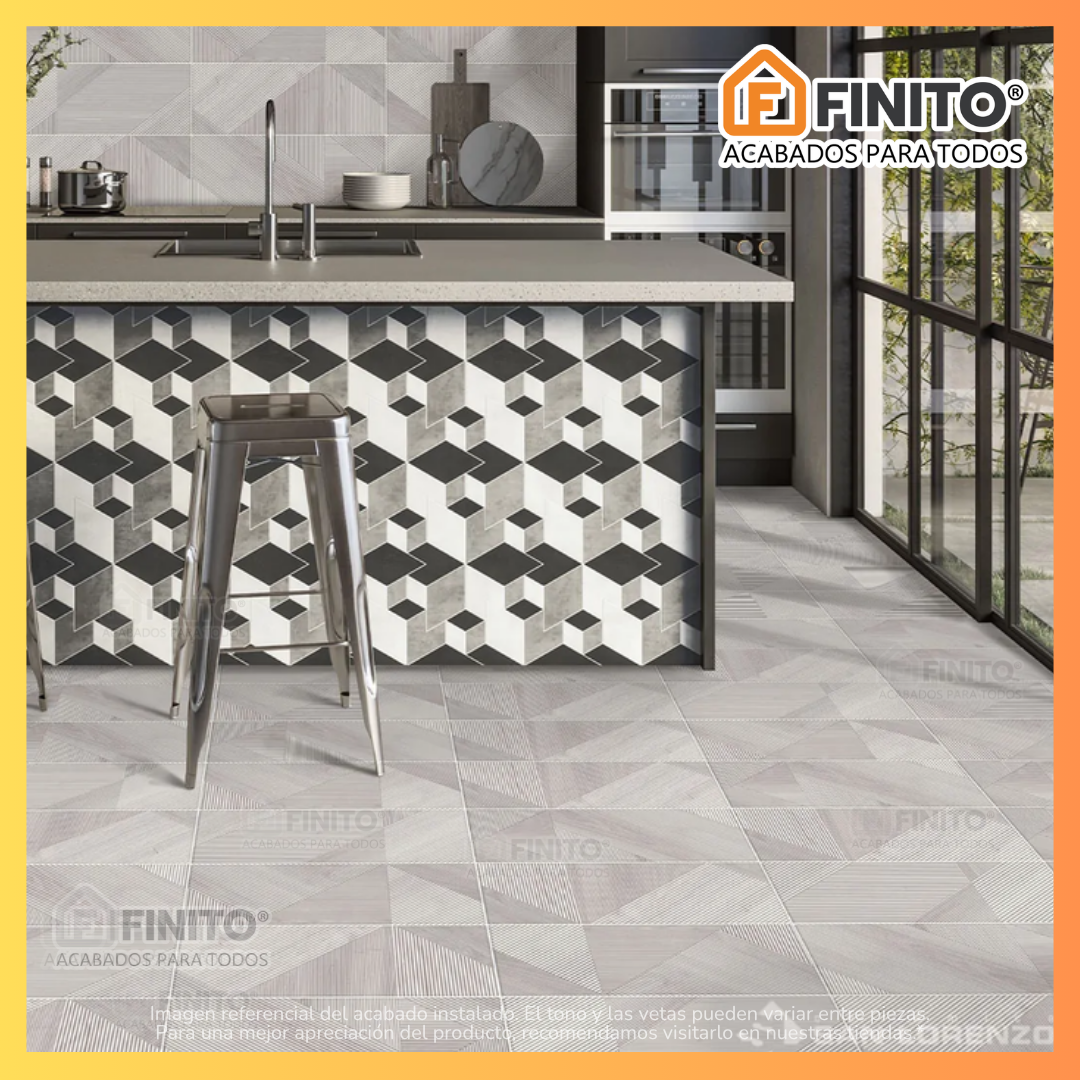 Fachaleta Mate Maderado 20x61 1.86Mt2 La Rochelle Gris