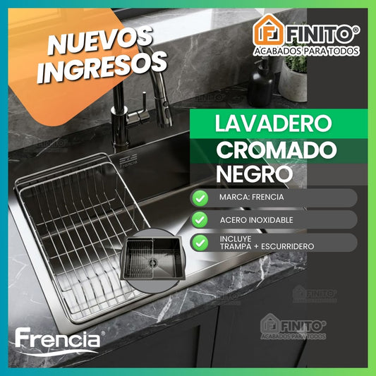 LAVADERO CROMADO NEGRO-FRENCIA
