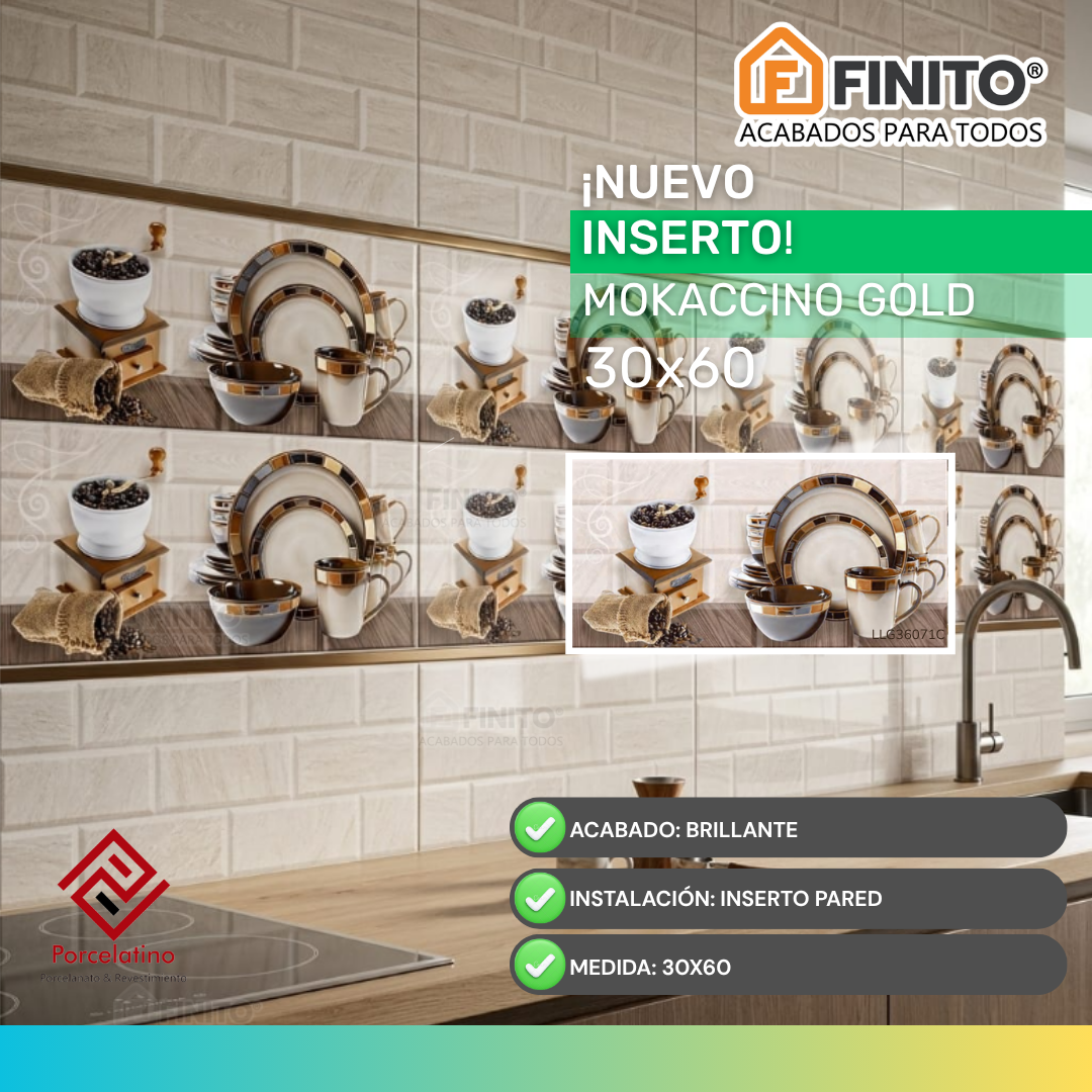 Inserto Brillante 30x60 Mokaccino Gold