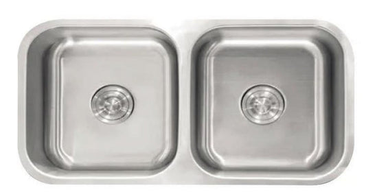 Lavadero de Acero Inoxidable 2 Pozas Pesado 82x46x23 Fratelli