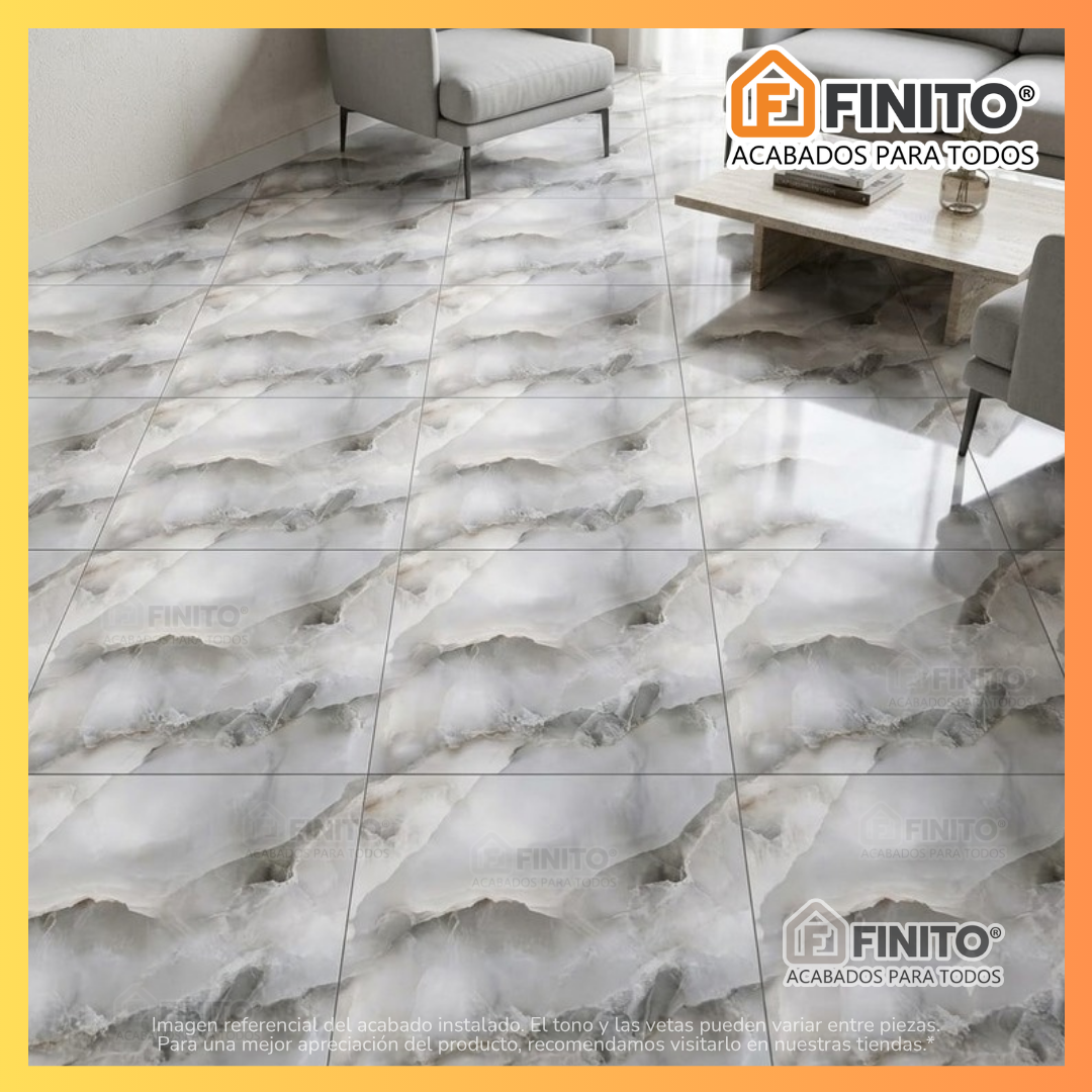 Porcelanato Vitrificado 60x60 1.44MT2 Mármol Glaciar