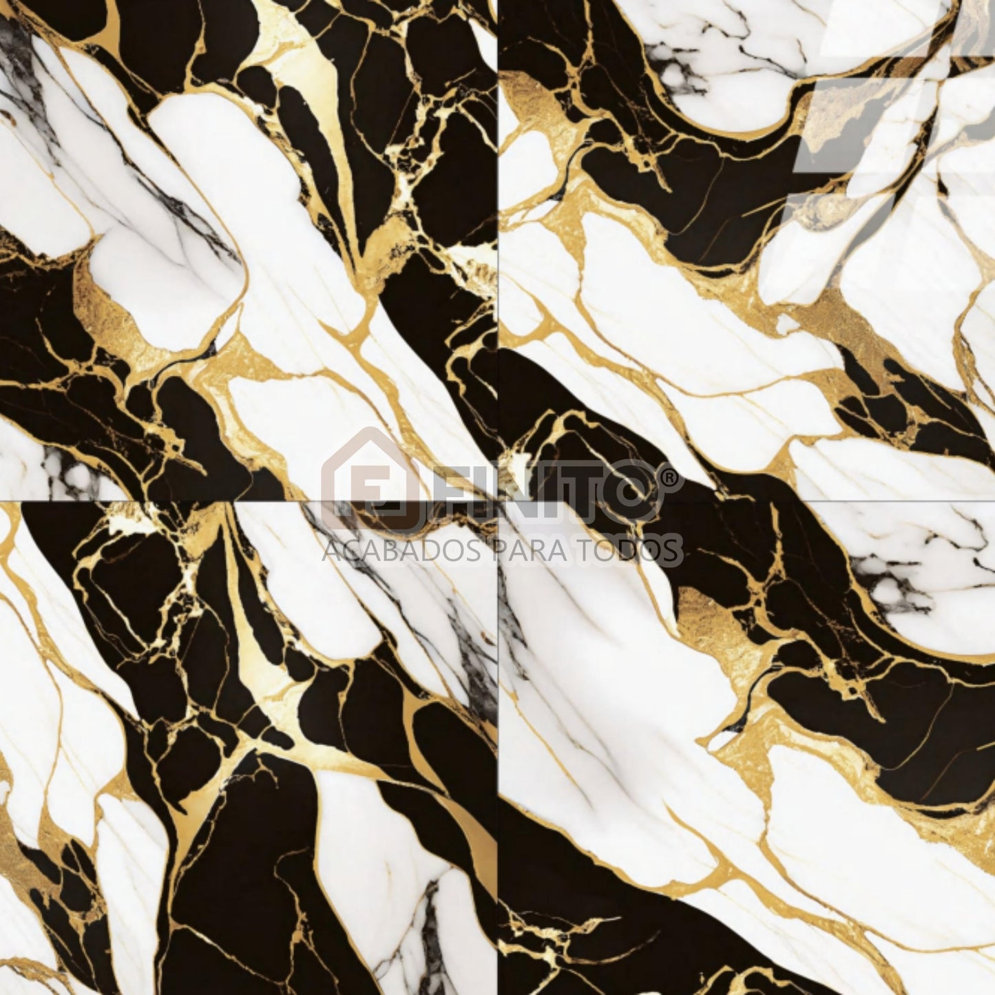 PORCELANATO PULIDO ESTILO MARMOLIZADO PISO PARED NEGRO DORADO BLANCO NOIR GOLD MARBLE 60×60CM 1.44MT2