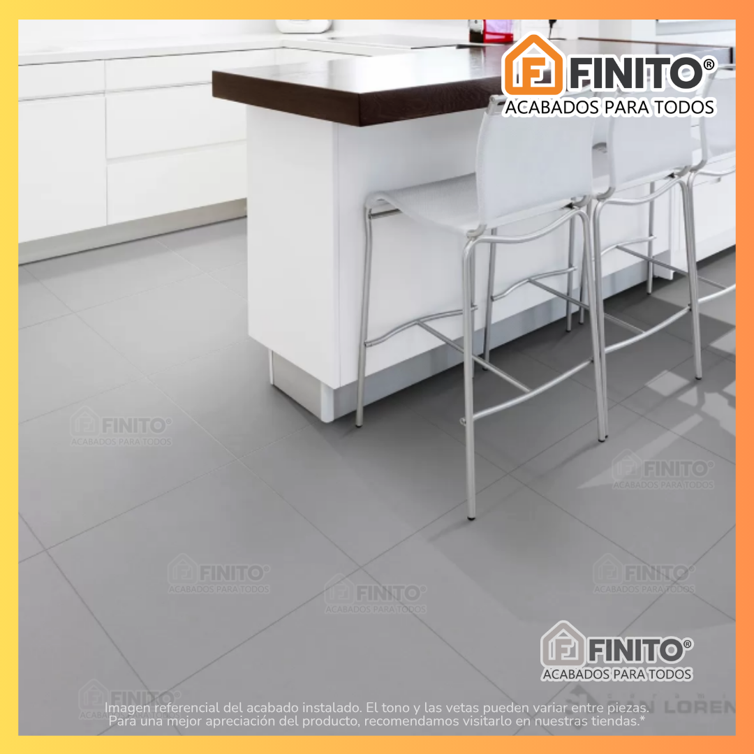 Cerámica Mate Marmolizado 60x60 2.58Mt2 Oxford Plata Rectificado