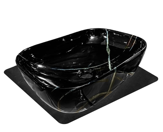 Ovalin Negro Brillante 495 x 360 x 160 mm
