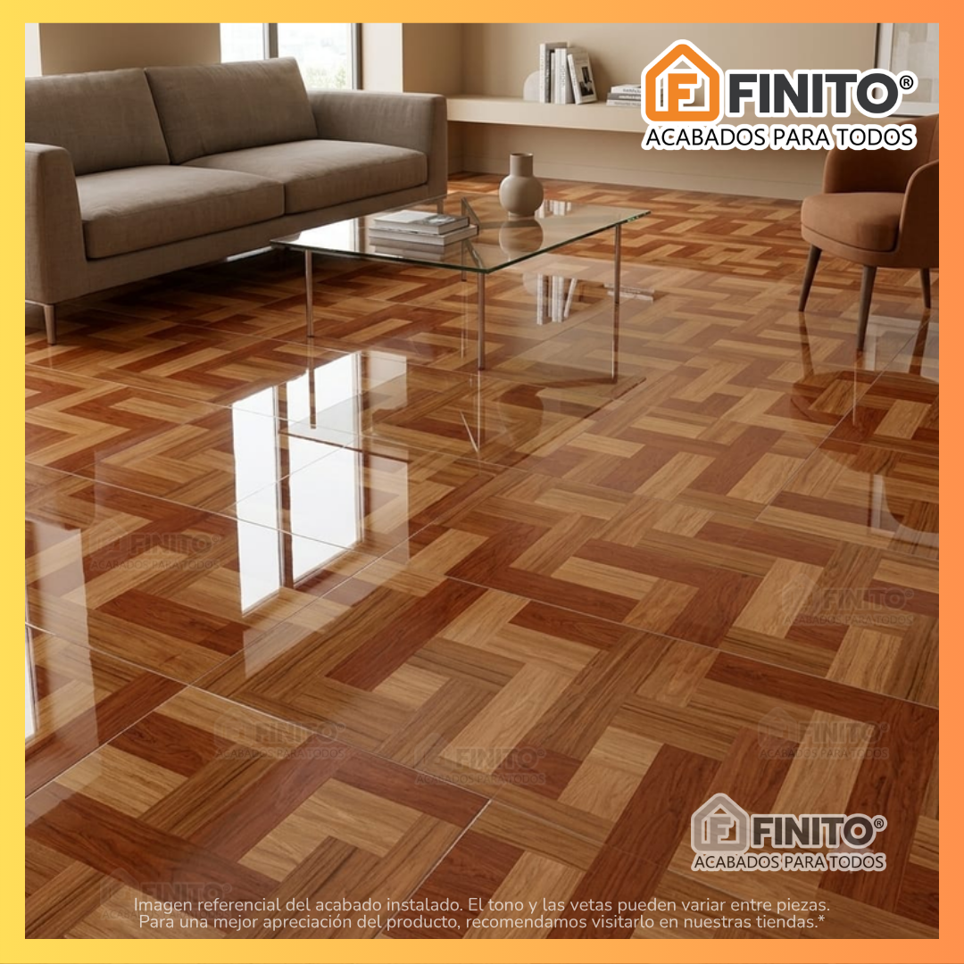 Porcelanato Vitrificado 60X60 1.44MT2 Parquet Mosaico
