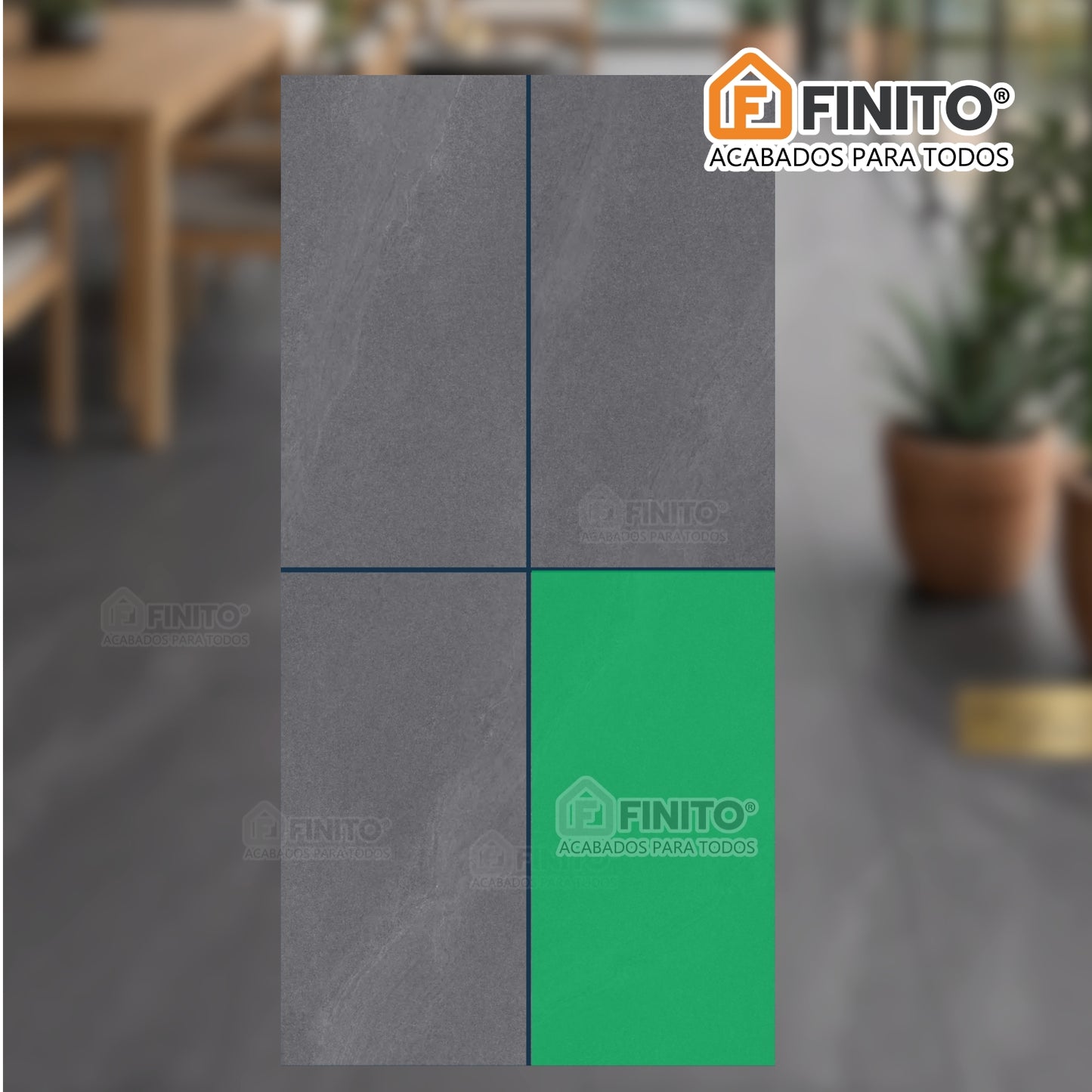 PORCELANATO MATE MARMOLIZADO GRIS PARA PARED PISO MESA GRAFITO STONE 60X120CM 2.16MT2