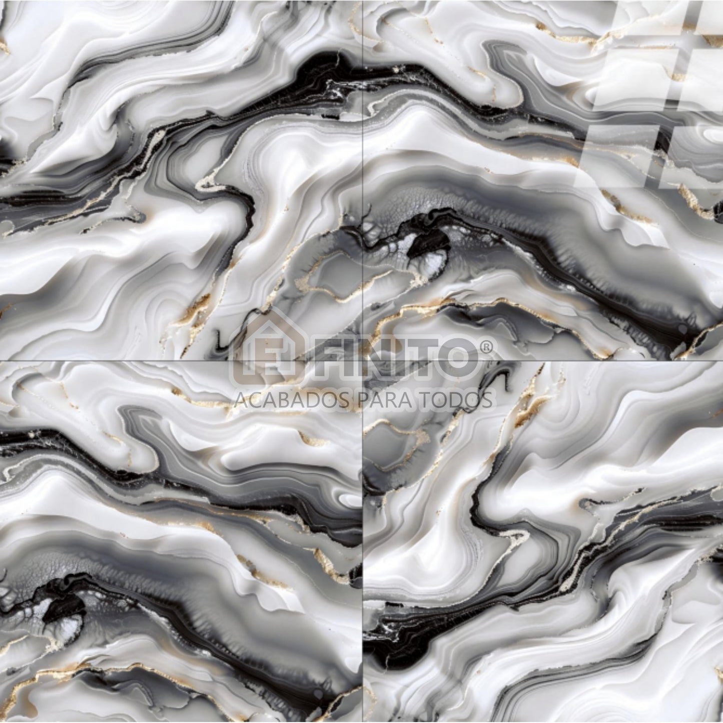PORCELANATO PULIDO ESTILO MARMOLIZADO PISO PARED PLOMO CON VETAS DORADAS GRISES NEGRO BLANCO ONIX SILVER FLOW 60×60CM 1.44MT2