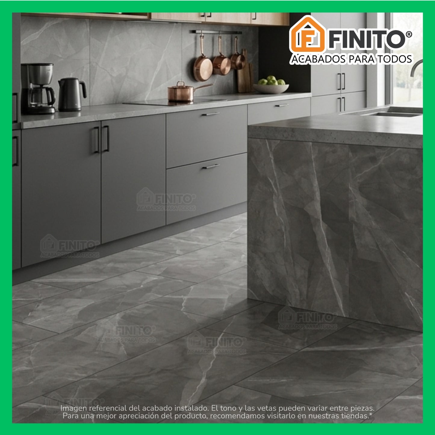 PORCELANATO VITRIFICADO ESTILO MARMOLIZADO PARA PARED PISO MESA GRIS IMPERIAL 60X120CM 2.16MT2