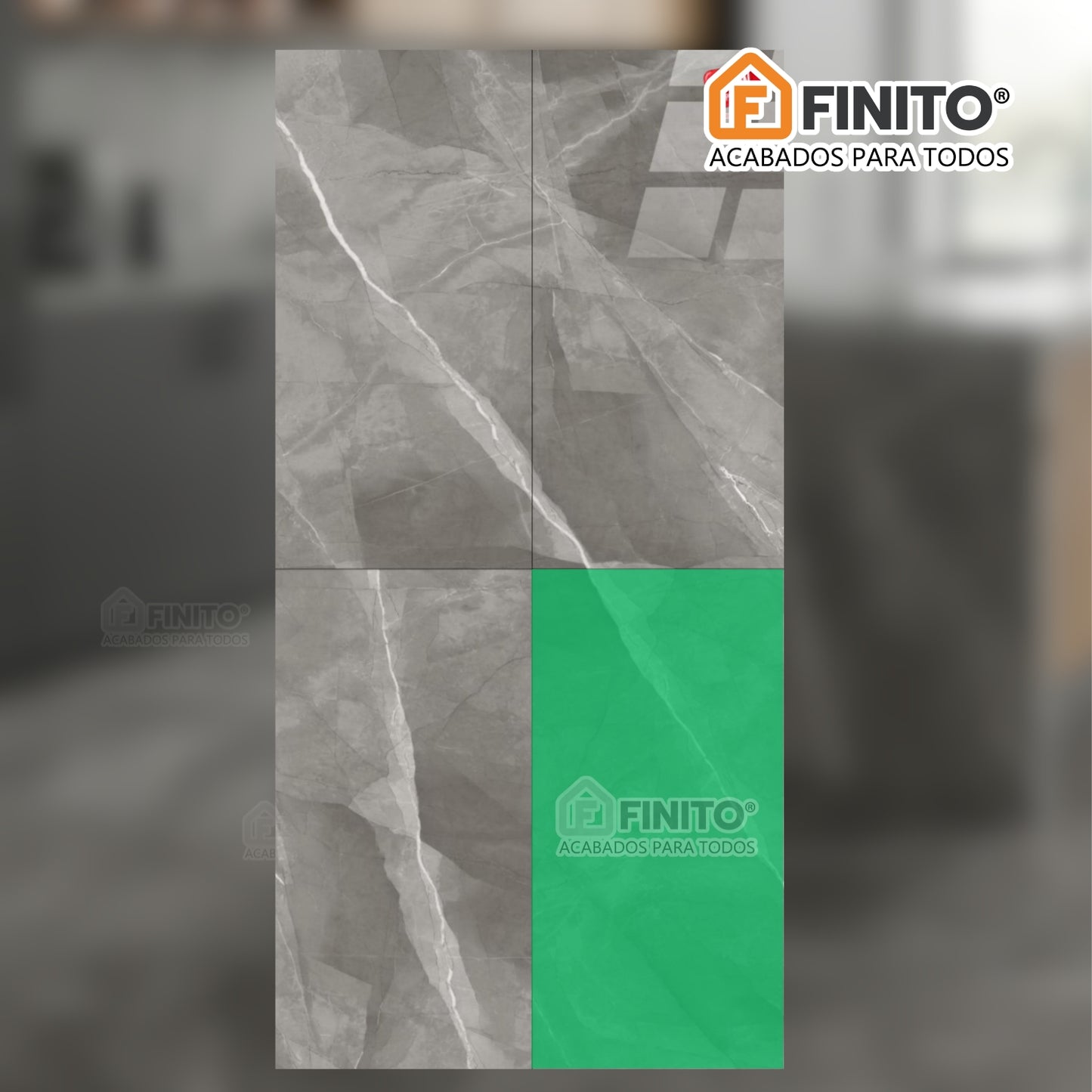 PORCELANATO VITRIFICADO ESTILO MARMOLIZADO PARA PARED PISO MESA GRIS IMPERIAL 60X120CM 2.16MT2
