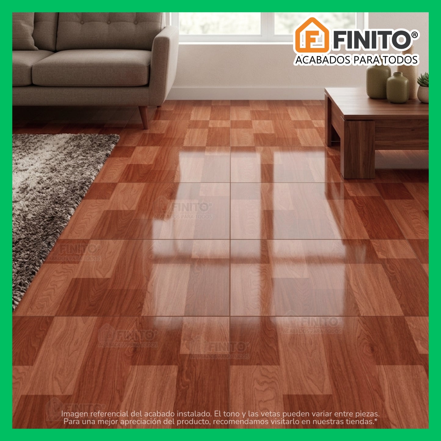 PORCELANATO VITRIFICADO MADERADO MARRON ROJIZO PISO PARED PARQUET CARAMELO 60X60CM 1.44MT2