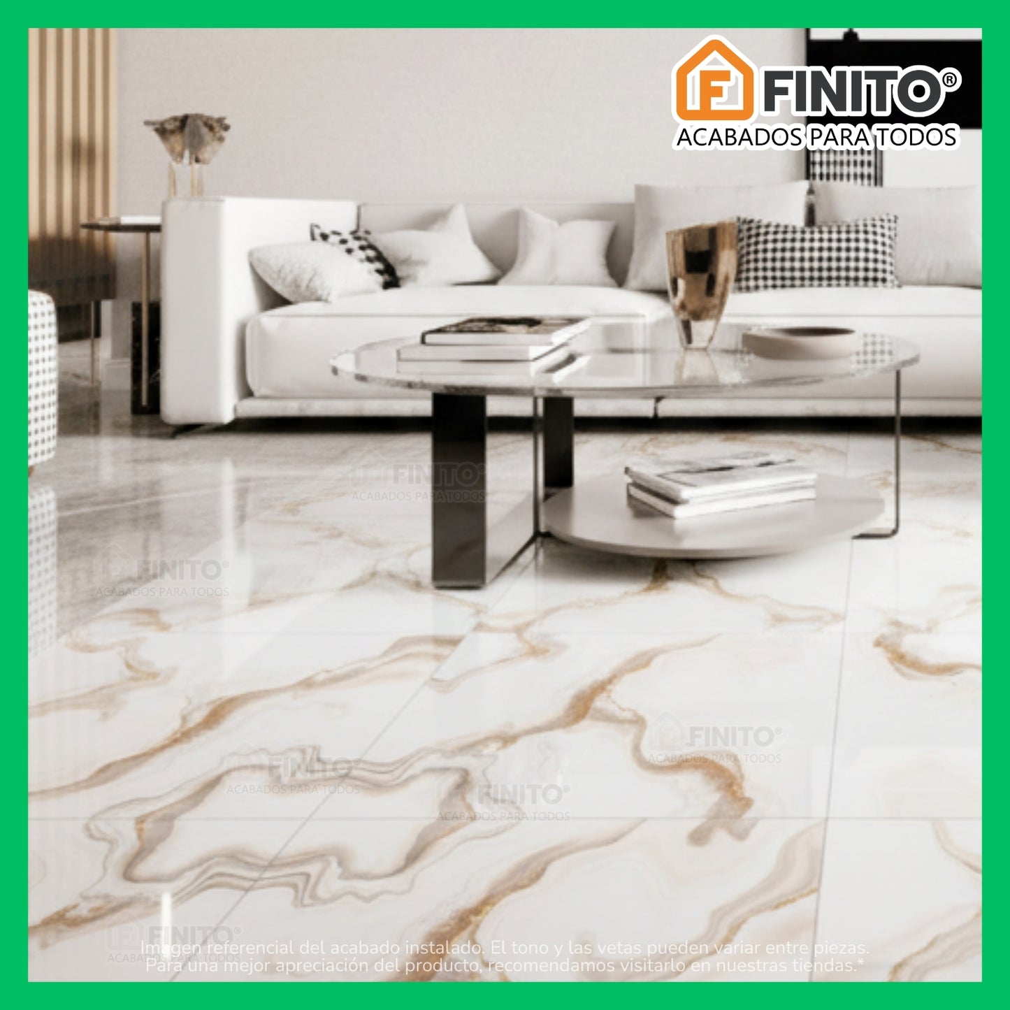 PORCELANATO VITRIFICADO MARMOLIZADO BLANCO DORADO USO PISO PARED  MARMOL DORADO 60X60CM 1.44MT2
