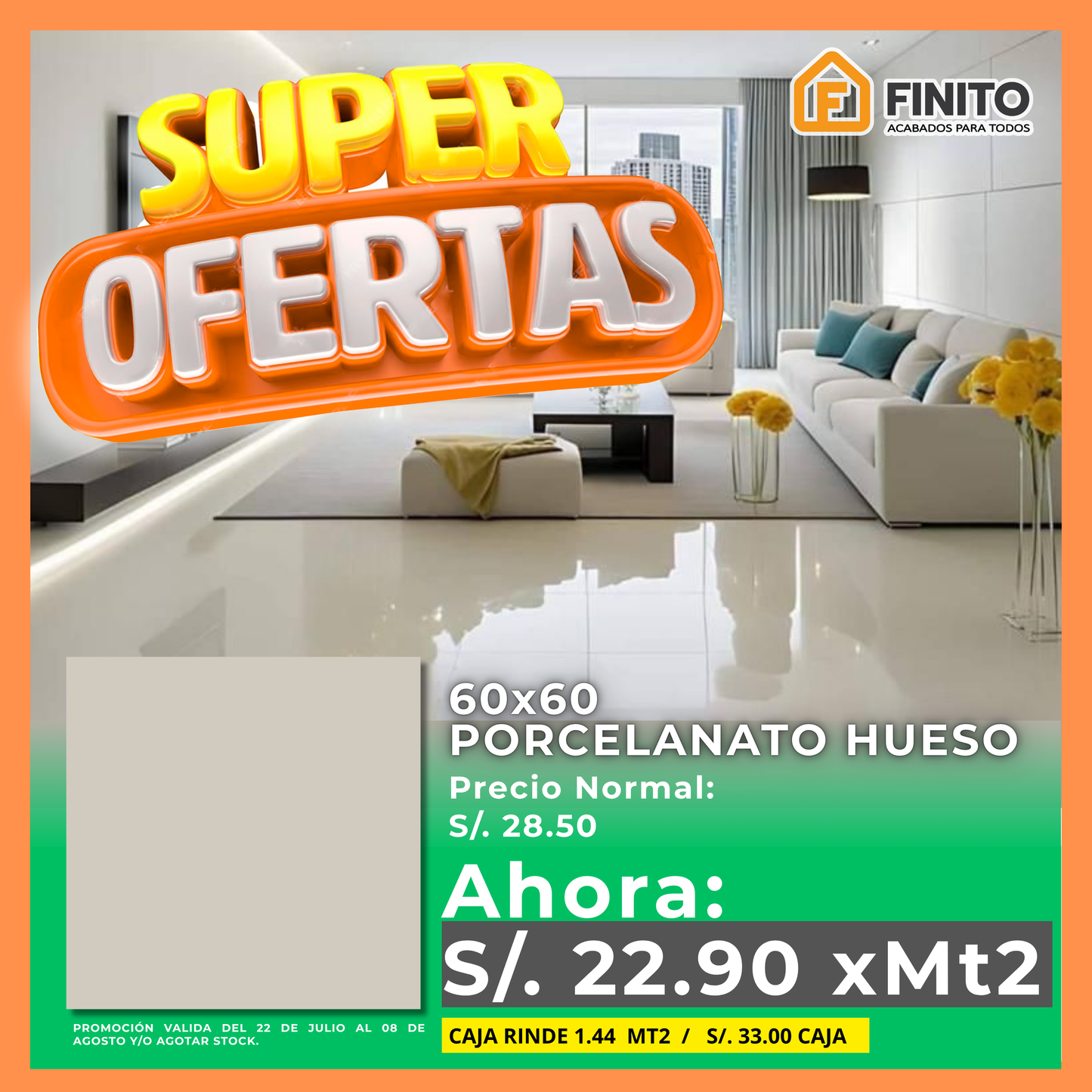 Porcelanato Hueso