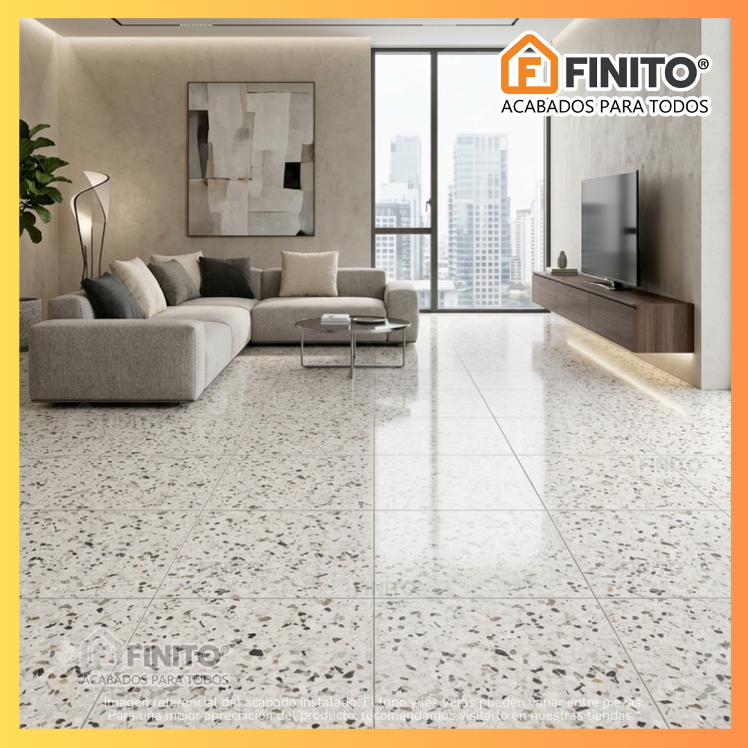Ceramica Marmoleado Alto Brillo 60x60 2.58Mt2 Terraza Gaudi